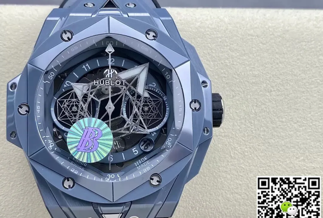 Hublot Big Bang Sang Bleu II 418.FX.8007.RX.MXM21 BB Factory 1:1 Best Edition Replica Watch Gray Ceramic Case